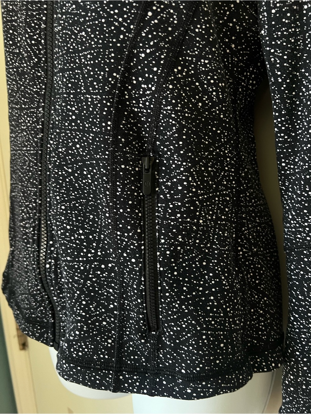 lululemon Define Jacket Size 6 Black White Speckled Static Full Zip Athleisure - Picture 6 of 11